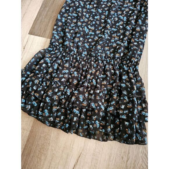 Promod size 8 Y2K Dress Blue floral - Picture 7 of 7